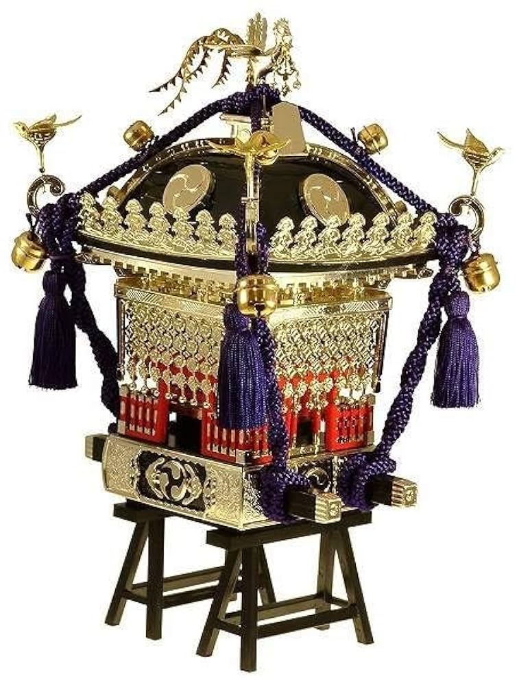 Amazon.co.jp: 1/8 江戸神輿 黒塗り紫紐 プラモデル : おもちゃ